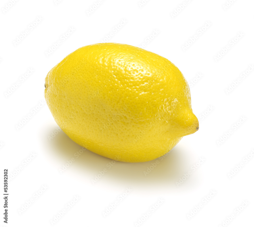 Single lemon isolated on white with shadow. Single lemon isolated on white with shadow.