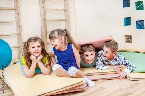Children  in a school gym
