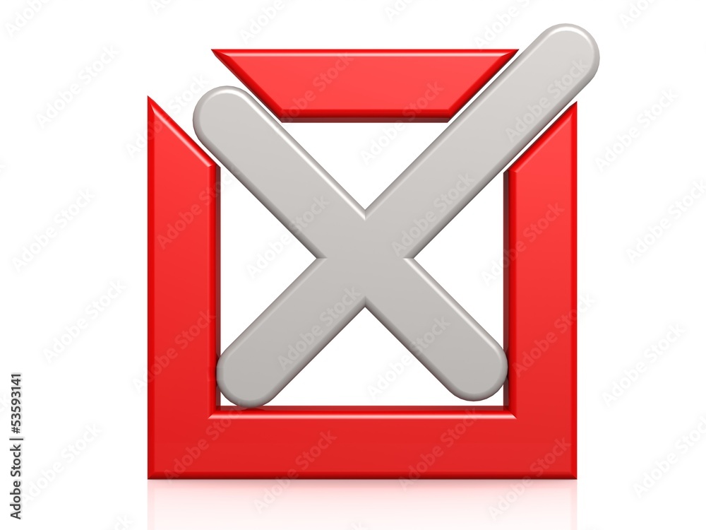 Red box gray cross Red box gray cross