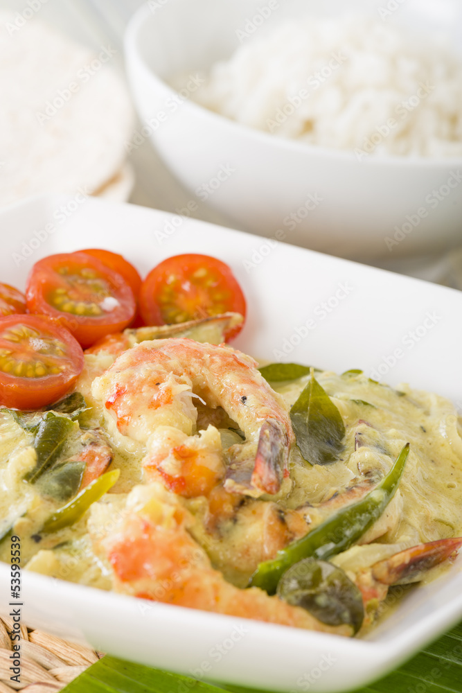 Prawn Molee - Keralan prawn curry with coconut milk Prawn Molee - Keralan prawn curry with coconut milk