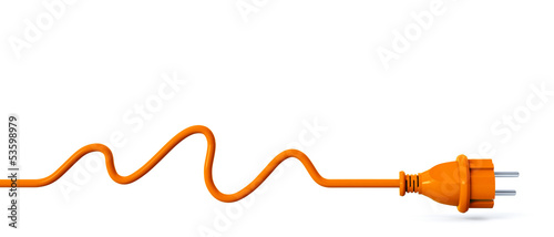 Orange power plug - water energy