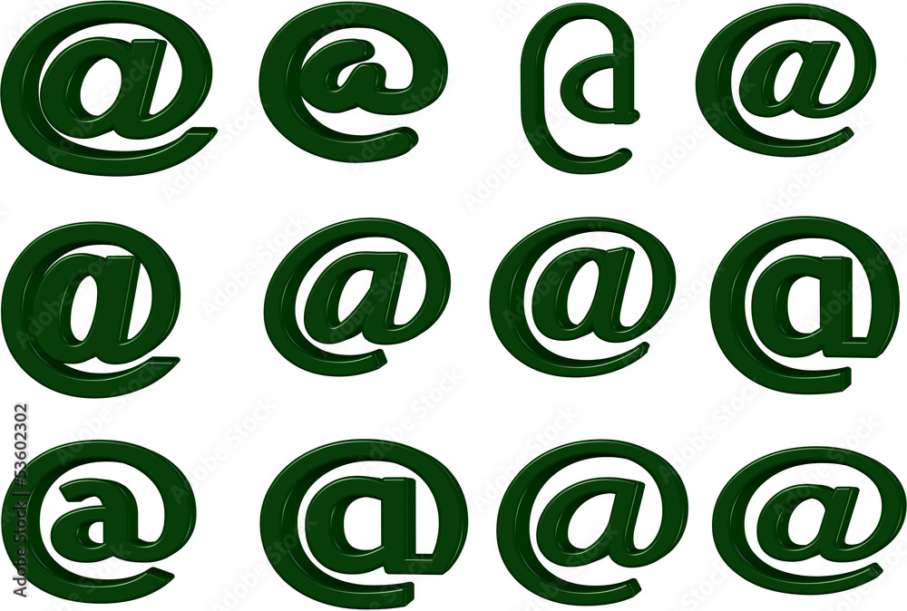 Yeşil renkli @ tasarımı