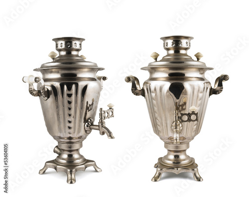 Old russian samovar water boiler
