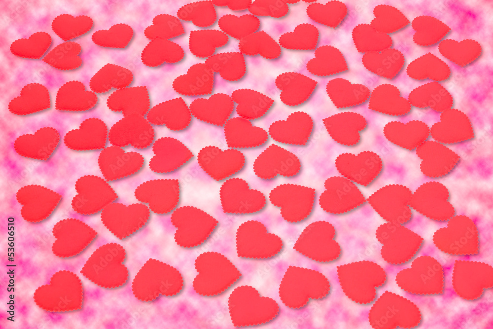 pink heart background with clipping path