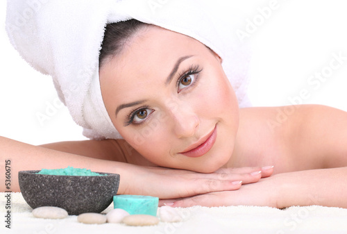 Beautiful young woman with ...