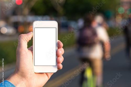 Man using mobile phone sport