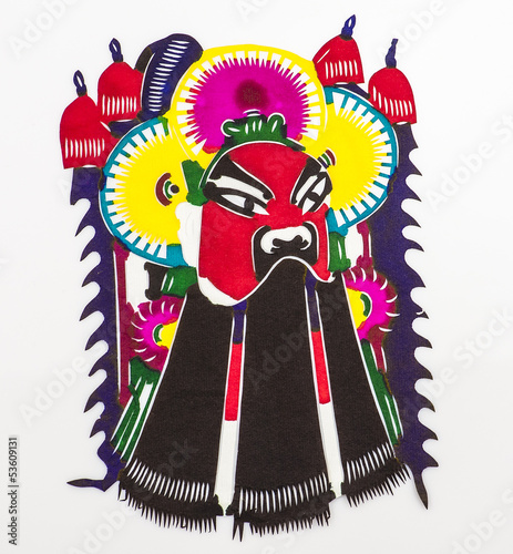 Chinese papercut:one facial makeup in Peking Opera