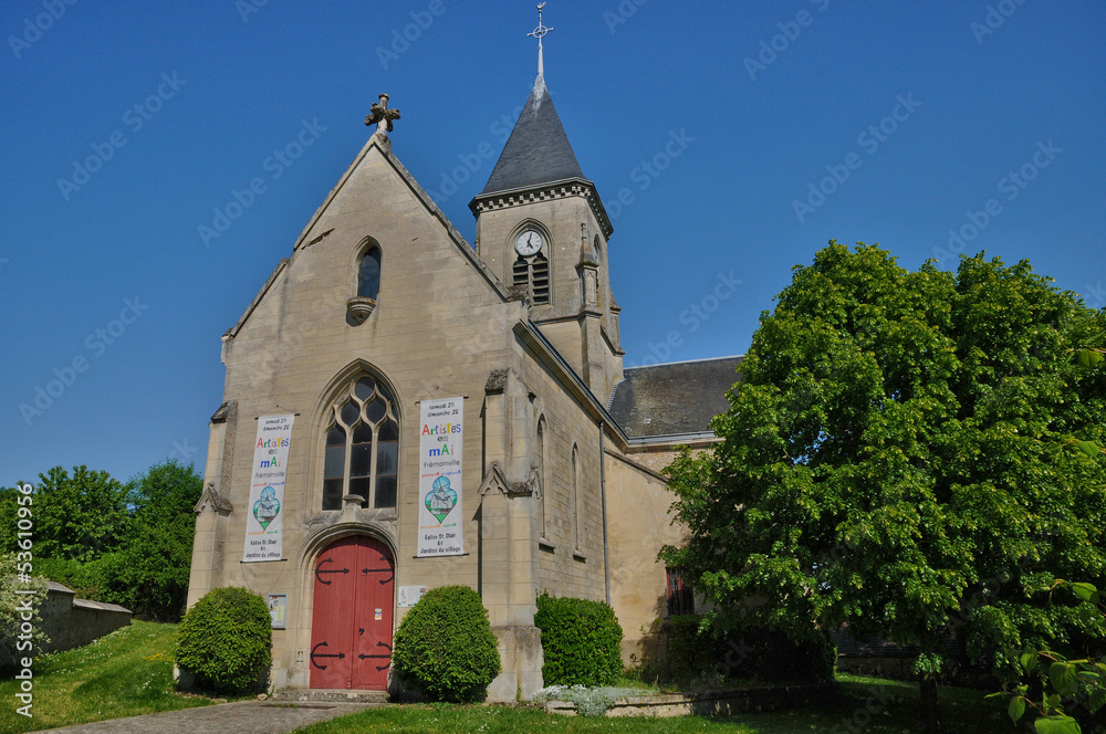 France, church of Fremainville in Val d Oise