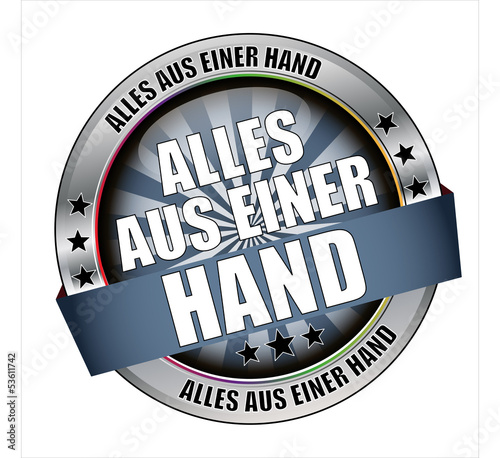 Icon Button Alles aus einer Hand blaugrau