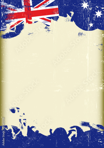 Grunge Australian flag