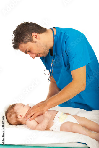 Pediatrician examine baby
