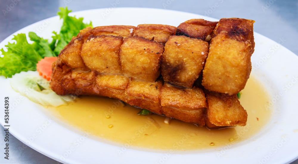 fired fish with fishsauce delicious thai food fired fish with fishsauce delicious thai food