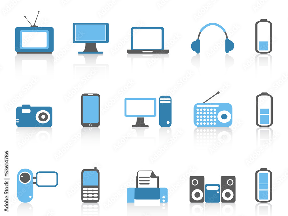simple electronic icons,blue color series simple electronic icons,blue color series