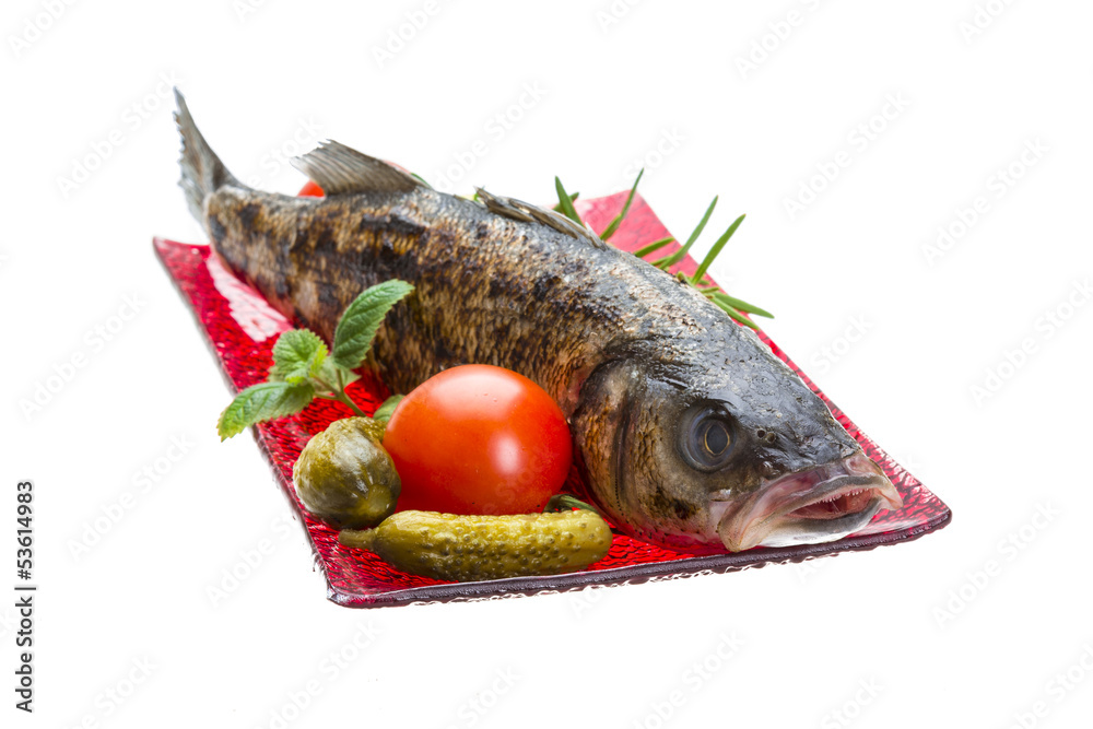 Roasted seabass