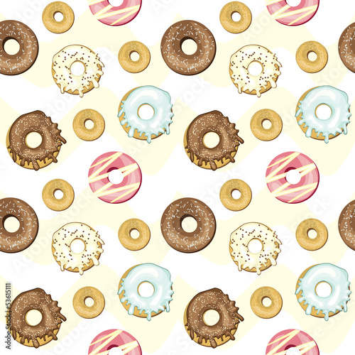 Seamless donuts background