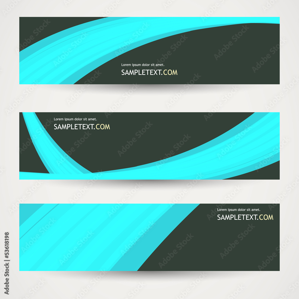 Fototapeta premium Abstract black banners