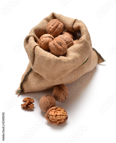 Walnuts and a bag