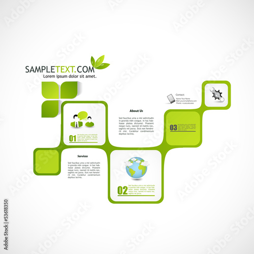 abstract green web design