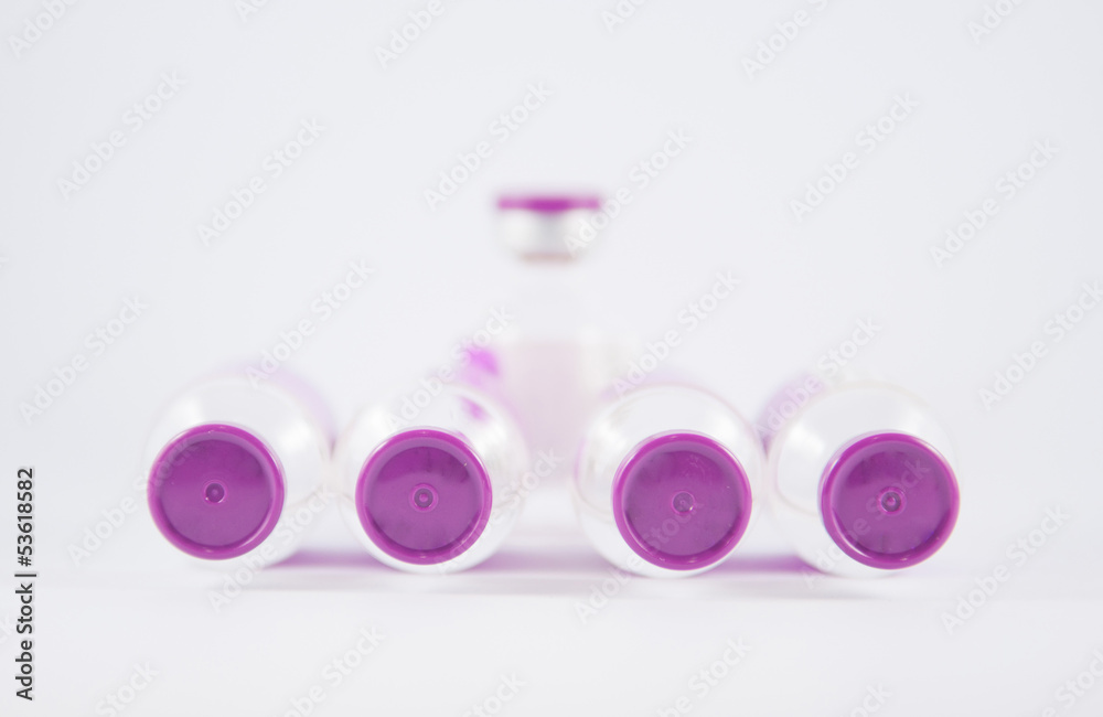 purple cap injection vial show medicine concept purple cap injection vial show medicine concept