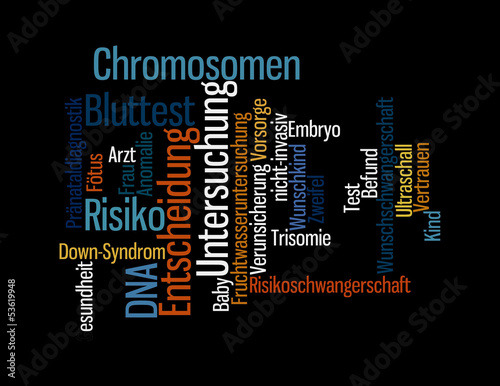 Wortwolke Pränataldiagnostik