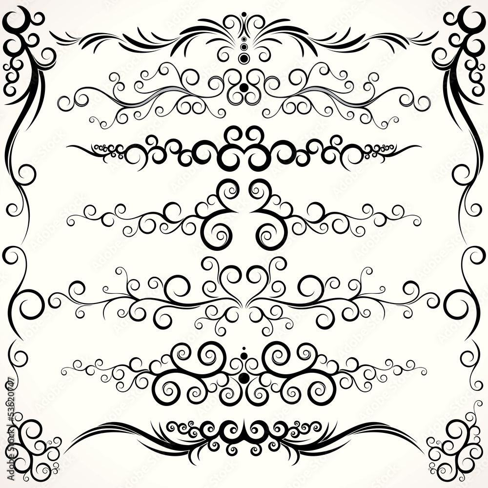 Obraz premium Floral Design Elements. Creative Collection