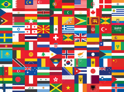 seamless background with some of world flags