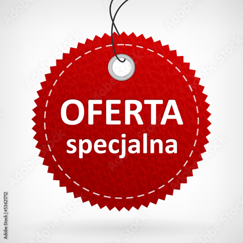 Red leather labels oferta specjalna