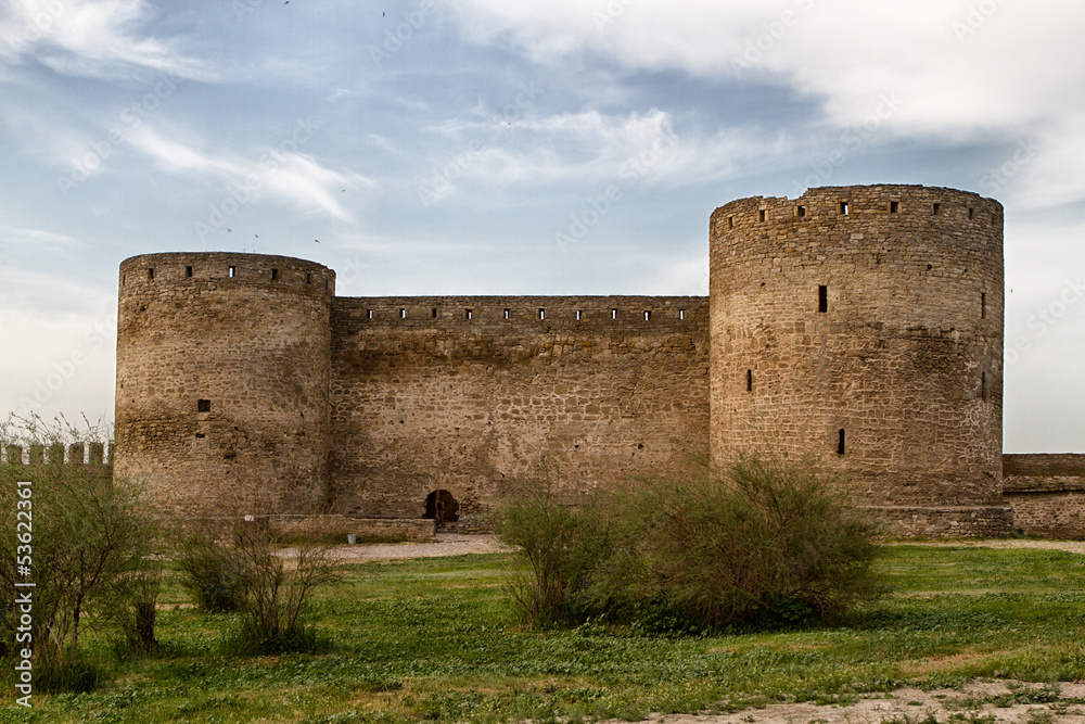 Citadel on the Dniester estuary Old fortress in town Bilhorod-Dn