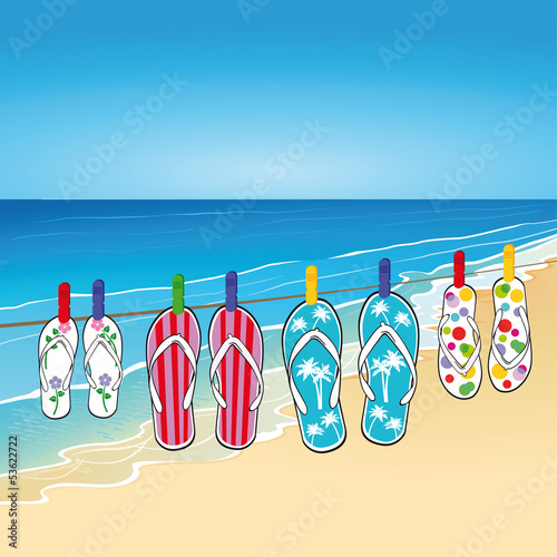 Flip-Flops am Strand