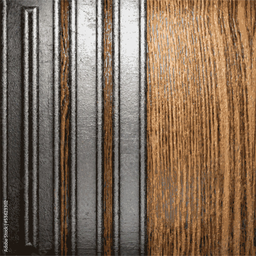 metal and wood background