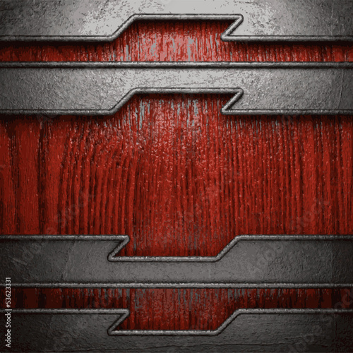 metal and wood background