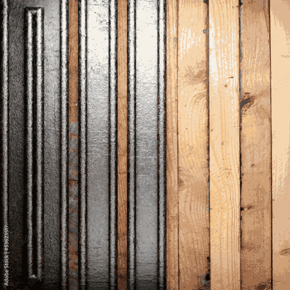 Fototapeta premium metal and wood background