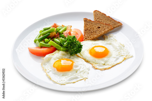 traditional breakfast of scrambled eggs