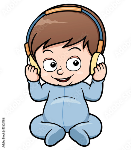 Vector illustration of baby cartoon