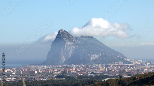 Rock of Gibraltar with a Levant cloud. Time-lapse video