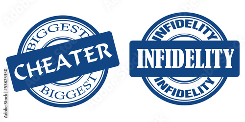Cheater and infidelity rubber stamps
