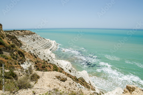 Turkish rocks near Agrigento  Sicily  Italy 