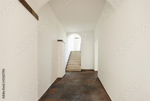 interior rustic house, passage view