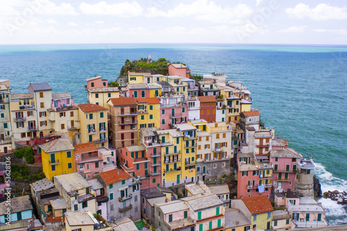 Village of Manarola, on the Cinque Terre coast of Italy