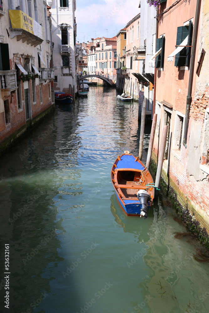 View of canal in Venice, Italy