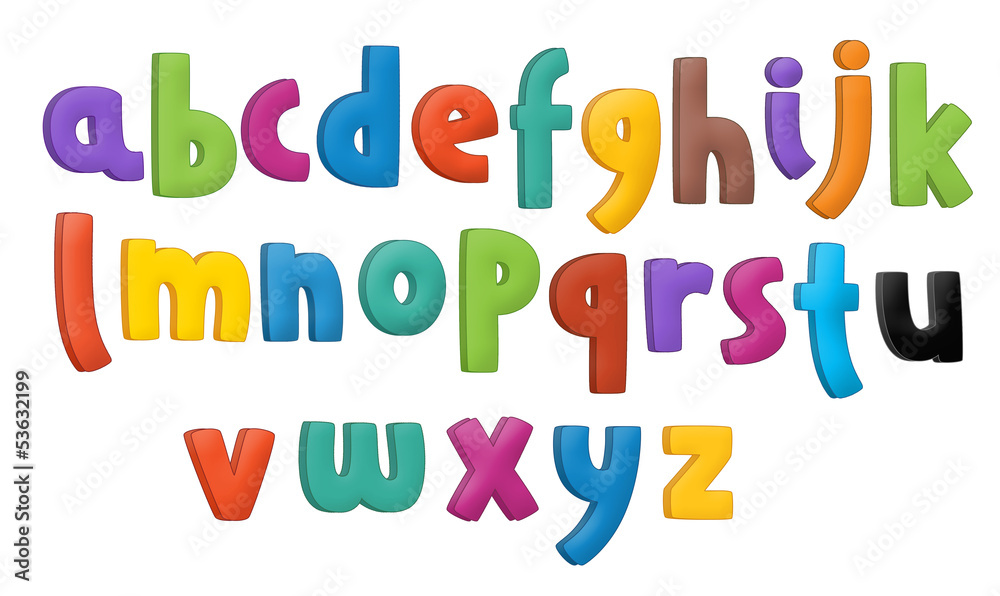 The cartoon alphabet - numbers - for the children The cartoon alphabet - numbers - for the children