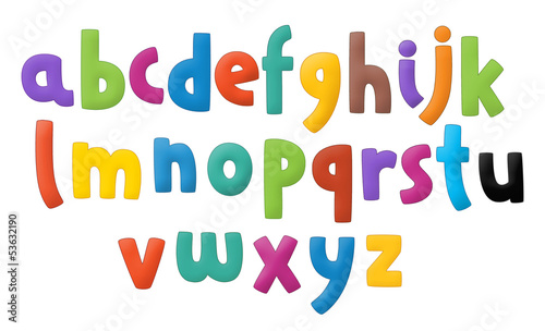 The cartoon alphabet - numbers - for the children