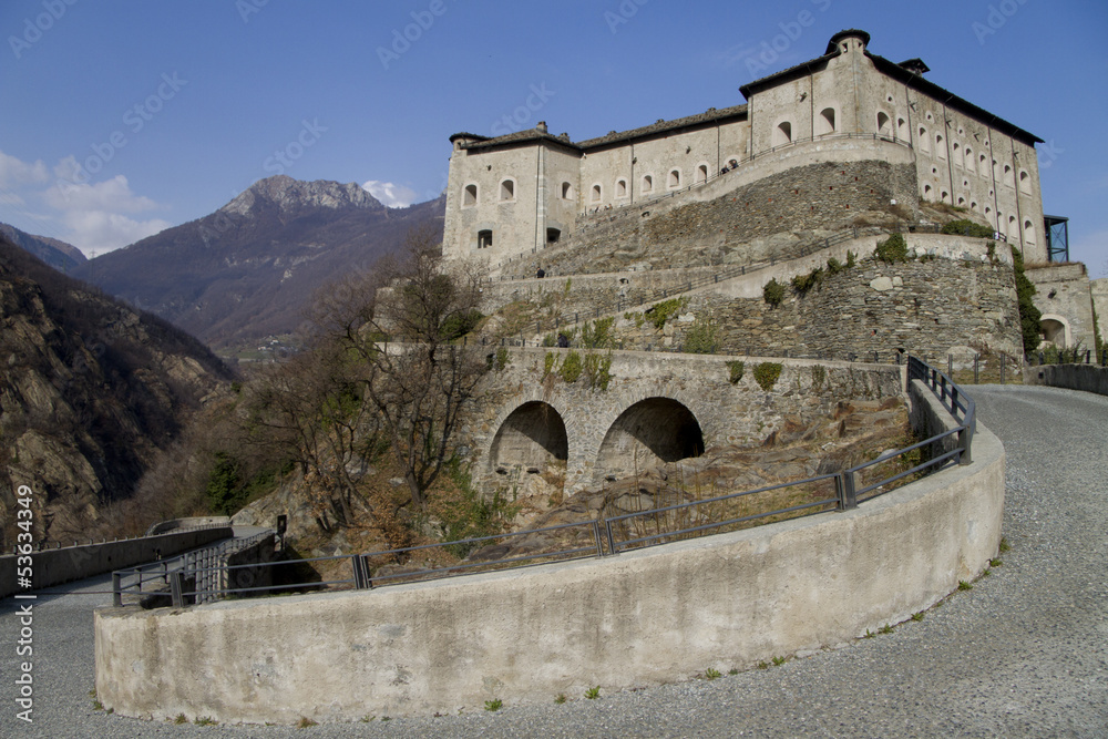 Obraz premium fort of Bard in the Aosta Valley