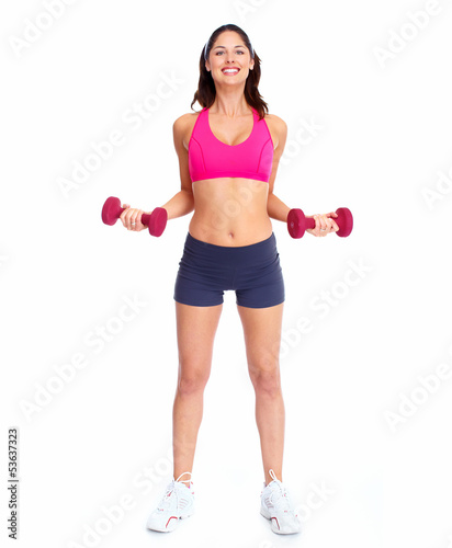 Young beautiful fitness woman.