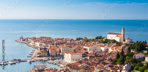 Picturesque old town Piran - Slovenia.