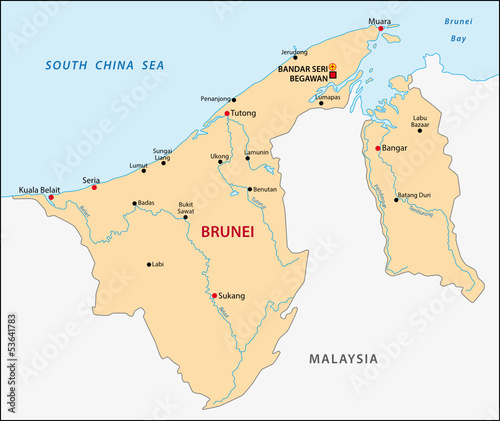 Brunei map