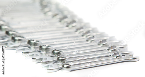 A set of spanners over white background