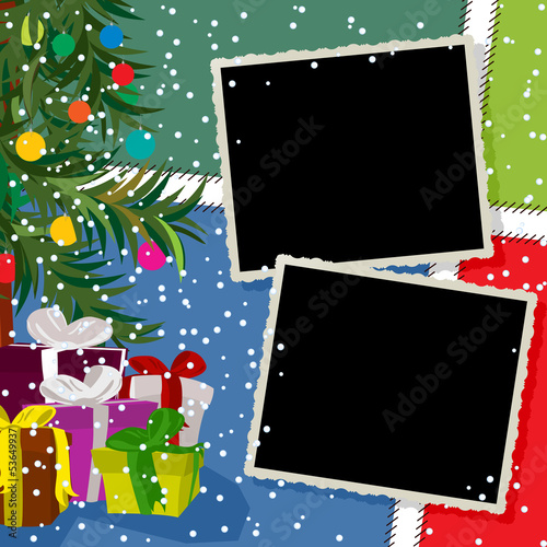 Winter holidays collage
