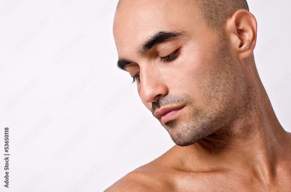 Portrait of a man.Profile of a handsome man.Close up. Portrait of a man.Profile of a handsome man.Close up.