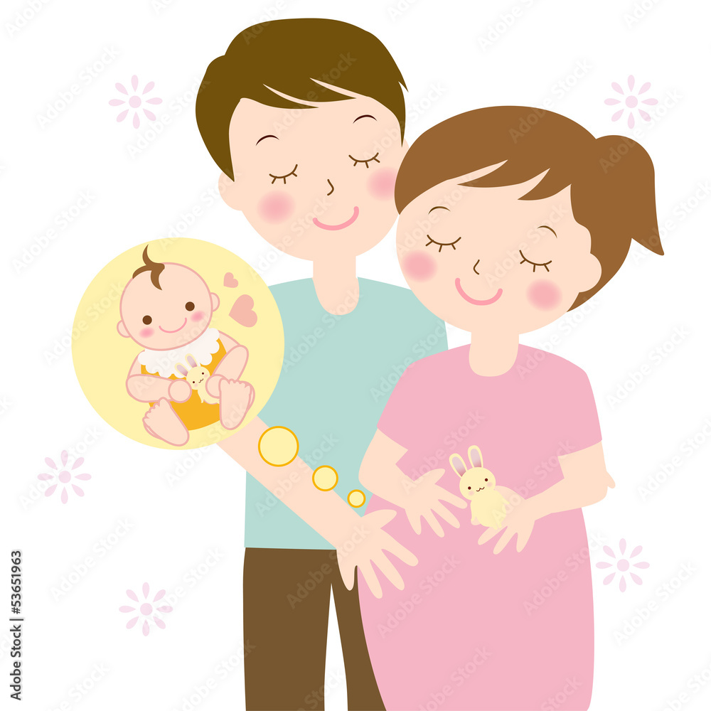 妊婦さんと赤ちゃんとパパ 半袖 夏 妊婦さんと赤ちゃんとパパ 半袖 夏